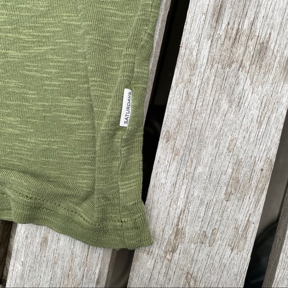 Saturday’s Green Heather long sleeve slightly worn - Picture 5 of 6